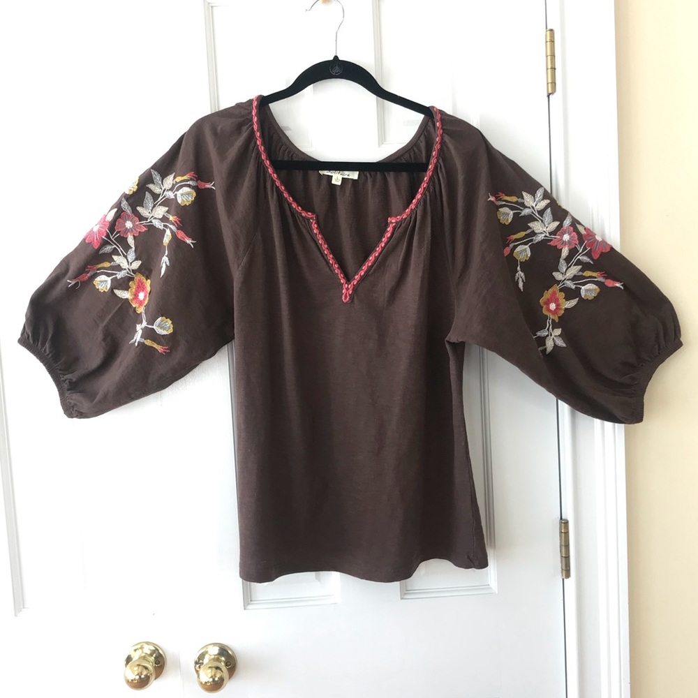 Solitaire Embroidered Bohemian Cotton Blouse